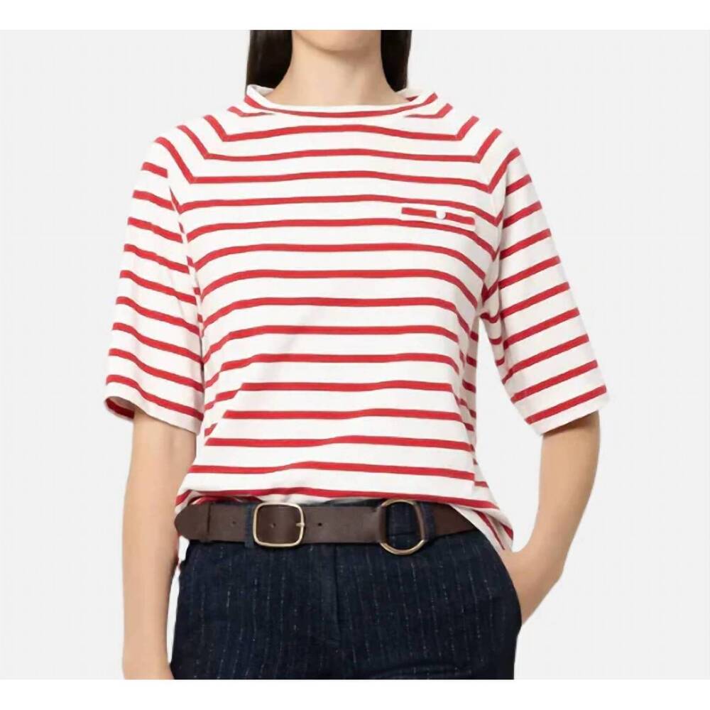 NEW LUISA CERANO striped short sleeve t-shirt in multi